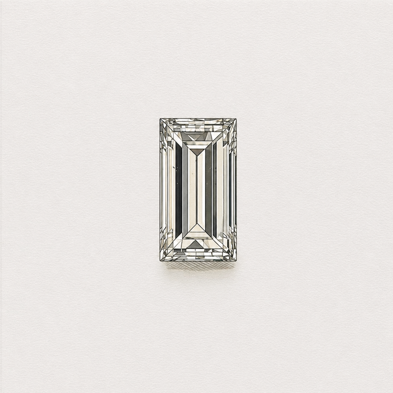 Lab-grown baguette cut diamond