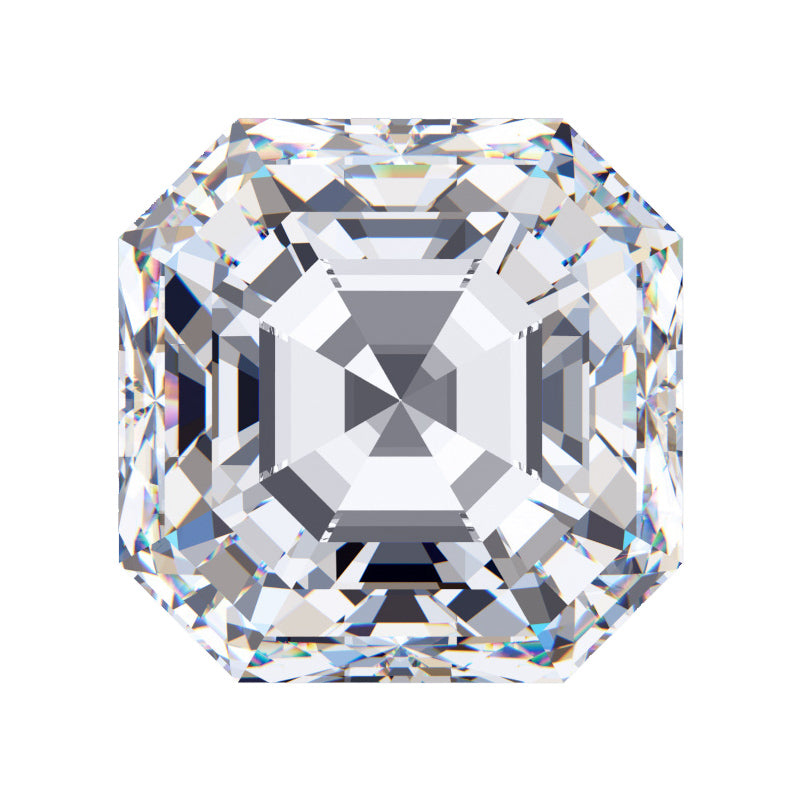 Lab-grown asscher cut diamond, view 2