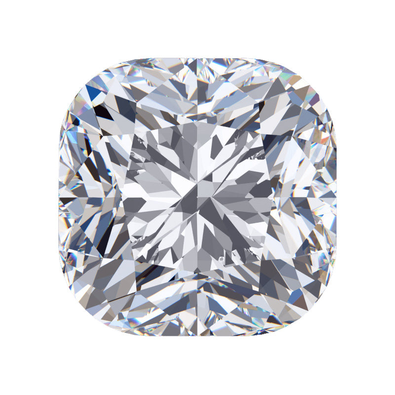 Lab-grown cushion cut diamond, view 2