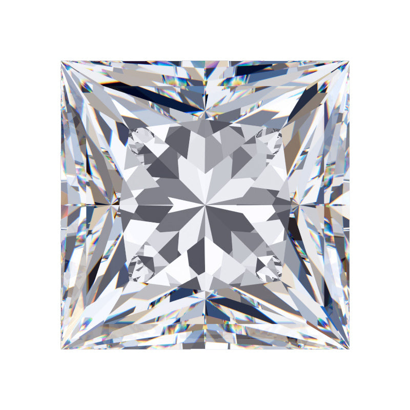 Lab-grown princess cut diamond, view 2