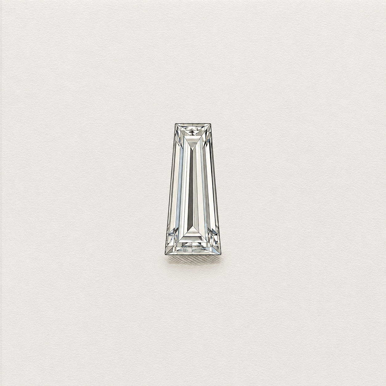Lab-grown tapered baguette cut diamond
