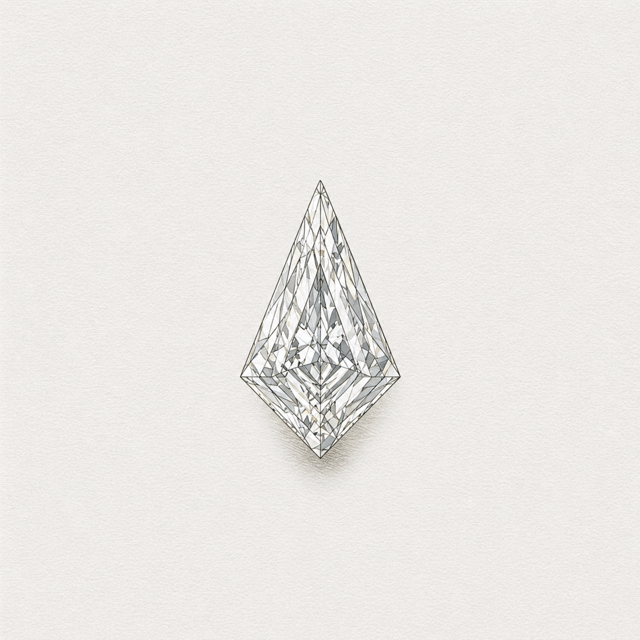Lab-grown kite cut diamond