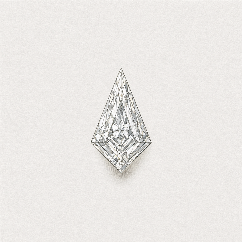 Lab-grown kite cut diamond