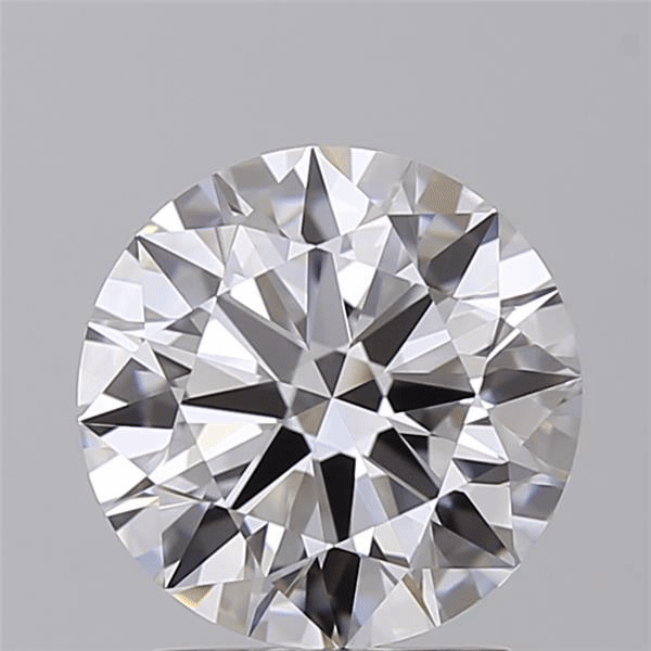 Lab-grown round cut diamond, view 2