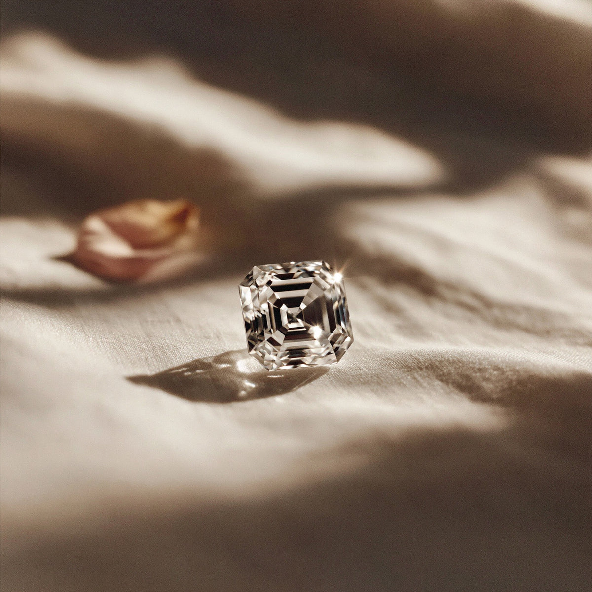 Asscher cut lab-grown diamond