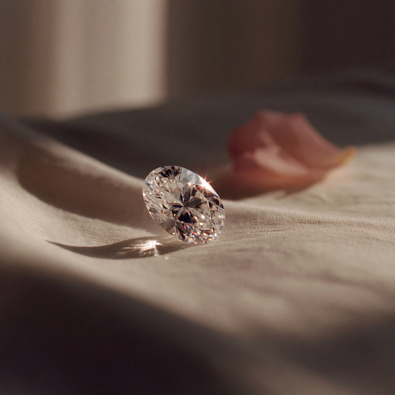 Oval cut lab-grown diamond