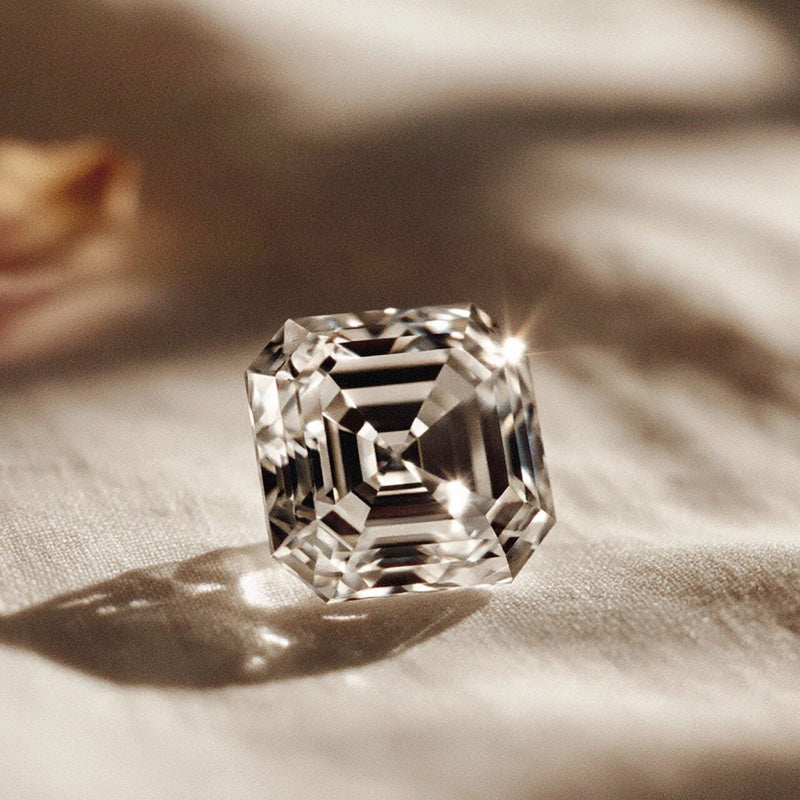 Asscher cut lab-grown diamond